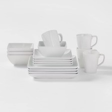 16pc Porcelain Square Rim Dinnerware Set - Threshold picture