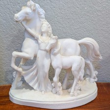 RARE VINTAGE Italian Bisque Sculpture Signed 