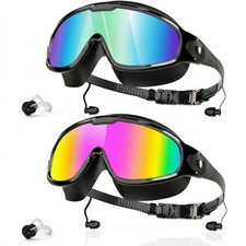 GMOX Swim Goggles 2 Pack, Wide View Anti Fog&UV Swimming Goggles for Adults picture