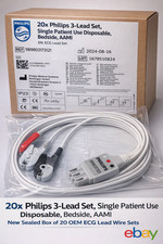New OEM - Philips 3-Lead Set AAMI Bedside – Box of 20 – REF 989803173121 picture