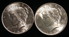 1922 and 1923 P Peace dollars Unc. picture