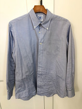 J. Press Mens Blue Oxford Cloth BD Shirt 16.5 35 Classic Fit MiUSA Long Sleeve picture
