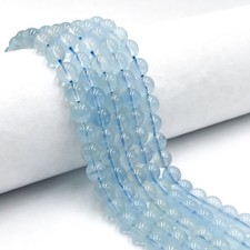 High Quality Translucent Aquamarine Smooth Round Beads 7mm 8mm 12mm 15.5