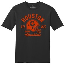 Houston Gamblers 1983 USFL Football TRI-BLEND Tee Shirt - Oilers, Texans picture