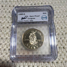 ICG 1989-S 50C Congress Commemorative Proof, 0.900 Fine KM#220 picture
