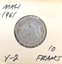 Mali, 1961, 10 francs, circulated, combined shipping picture