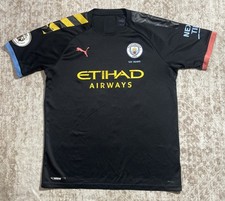 Puma Manchester City Jersey 2019/20 Bernardo #20 Black / Yellow Mens Size Large picture