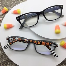 Halloween Reading Glasses Hand Painted Readers Spooky Eyeglasses Holiday Eyewear picture