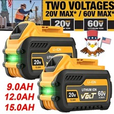1/2PACK 15.0Ah For DeWALT DCB609 FlexVolt 20V/60V MAX Lithium-Ion Battery DCB615 picture