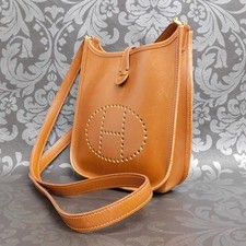 HERMES Evelyne TPM Mini Brown Leather Crossbody Shoulder Bag #311 Rise-on picture