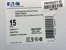 Eaton QBH1015GF Circuit Breaker 1 Pole 15 A Bolt-On 22kA New In Box picture