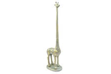 Antique Seaworn Bronze Cast Iron Giraffe Extra Toilet Paper Stand 19