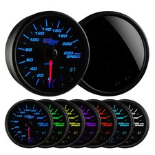 GlowShift In-Dash 220 KPH Speedometer Gauge Kit 3-3/4