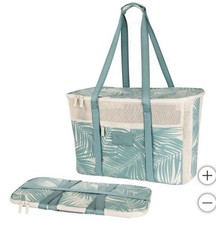 Aloha Clevermade TEAL Collapsible Viral Beach Tote Bag BRAND NEW picture