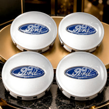 66mm/2.6in 4PCS Blue/Silver Center Caps for Ford Flex/Ranger/Taurus/Edge picture