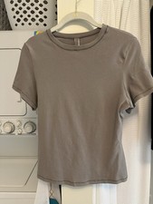 Skims Cotton Jersey T-shirt in Smoke (Gray), Stretch Cotton, Size L picture