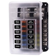 12 Way Blade Fuse Box Block Holder w/ LED 12V Car Boat Power Distribution Panel picture