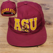 Vintage Arizona State Sun Devils Hat Snapback 90s Blockhead One Size ASU picture