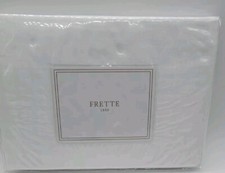 Frette Glaudia King pillow shams 100% cotton white New 2 Shams in set picture