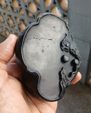 ANTIQUE CHINESE DUAN INKSTONE SCHOLARS OBJECT Old Repairs RARE TYPE Sold As Is picture
