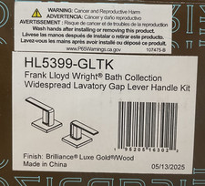 Brizo HL5399-GLTK 2 Lever Handle Kit - Brilliance Luxe Gold/Wood *READ* picture