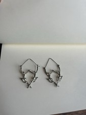 vtg avant garde silvertone earrings  picture