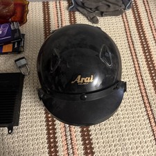 Vintage Arai Helmet Dot Snell Black Helmet Blue Inside Size XL picture
