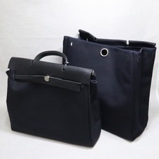 InStock HERMES Herbag MM Black Canvas Leather Shoulder Bag Replacement Bag picture