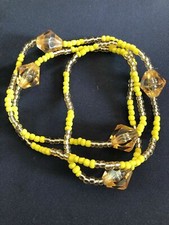 ELEKE Collar De Orisha OSHUN decor Ileke Santeria  Yoruba / Collar Religioso picture