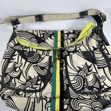 III Parcel Multicolor Canvas Hobo Style Shoulder Bag w/ Clasp & Pockets GUC picture