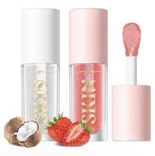 Langmanni Lipgloss Oil No-sticky Gloss 2count Flavor Strawberry & Coco Exp 01/27 picture