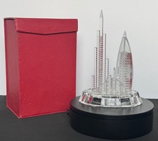 Dubai Skyline, Burj Al Arab And Burj Khalifa Desk Art Glass Souvenir (New) picture