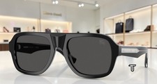 BURBERRY BE4478 420687 Black Dark Grey 55 mm Men's Sunglasses picture