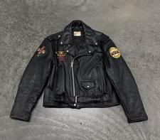 1988 Vintage Guns & Roses Band Grunge Motorcycle Leather Biker Patched Jacket picture