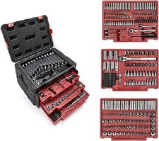 450PCS Heavy Duty Drive Socket Set Metric SAE Ratchet Wrench Mechanics Tool Sets picture
