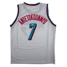 Autographed/Signed Giannis Antetokounmpo #7 Heat White Vice Jersey JSA COA picture
