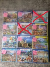 White Mountain 1000 piece puzzles, Lots of 4 for 20 dollars plus shipping picture