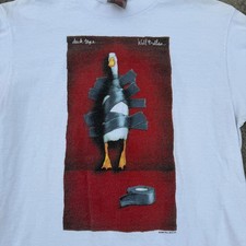 Vintage 1998 Will Bullas Duck Tape Graphic T-Shirt Oneita Power-T White Mens M picture