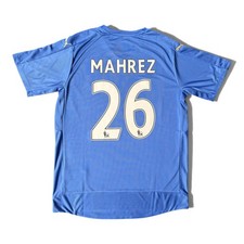 Mahrez #26 Leicester City 15/2016 Home Jersey Retro Shirt - Size Men Large - NWT picture