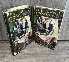 Vintage Rudyard Kipling The Jungle Book 1948 Vol 1, 2 HC Aldren Watson Doubleday picture
