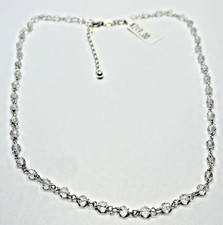 Vintage JC Signed Sterling Silver Beaded Necklace 18–20