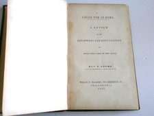 Uncle Tom At Home Review of Reviewers Repudiators F.C. Adams 1853 HC picture