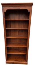 Ethan Allen Country Craftsman Bookshelf Cabinet Shelf Display Knotty Pine Hutch picture