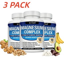 3Pack Nutrition Magneium Complex 1000mg Supports picture