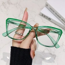 Minimalist Green Eyeglasses Women Fashion Blue Light Blocking Reading Glasses picture