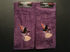 Kohl’s Celebrate Halloween Witchy Hand Towels * Lot of 2* picture