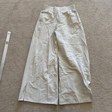 Lululemon Pants Womens S Beige Wide Leg Woven Elastic Waist Travel Track Yoga picture