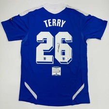 Autographed/Signed John Terry Chelsea FC 2012 Final Blue Jersey BAS COA picture