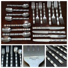 VHTF Vintage Retroneu 20 Piece Flatware Set Whitewater Stainless 18/8 Korea GUC picture
