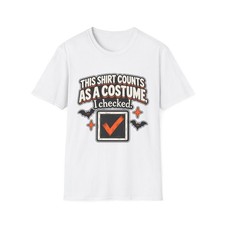 This Shirt Counts As A Costume Halloween T Shirt Funny Lazy Costume Tee picture